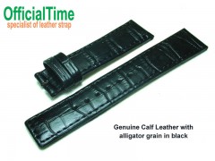 20/18mm Calf Leather with Alligator Grain Strap (5 colors)